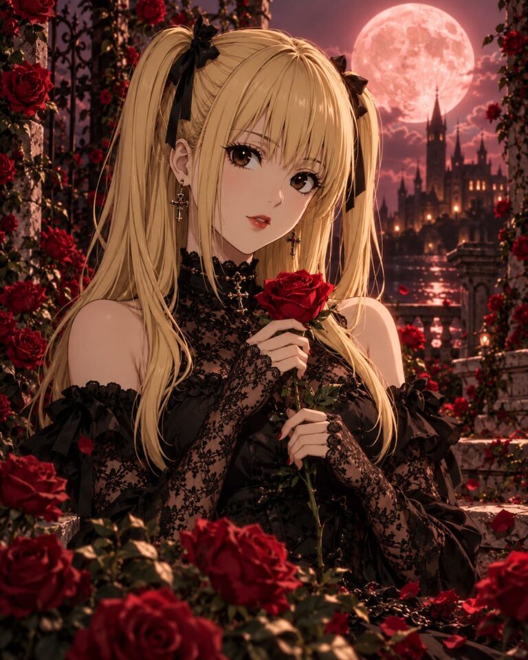 Fondos de pantalla death note misa rosas