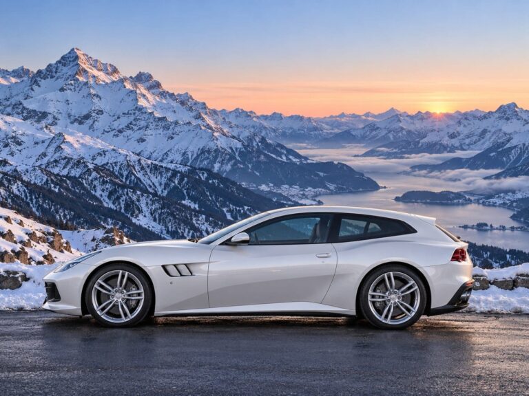Fondos de pantalla ferrari blanco montanas