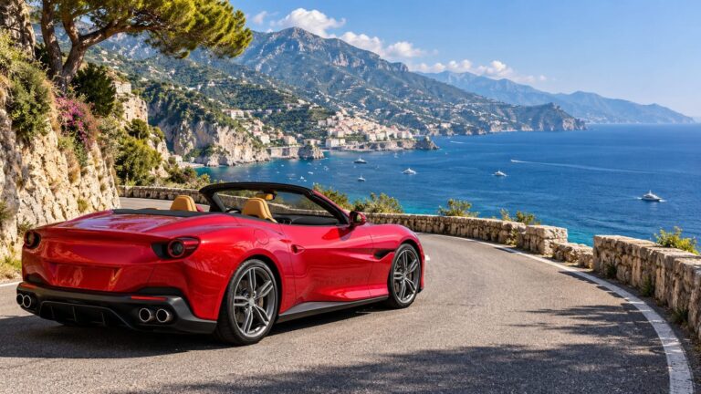 Fondos de pantalla ferrari descapotable costa