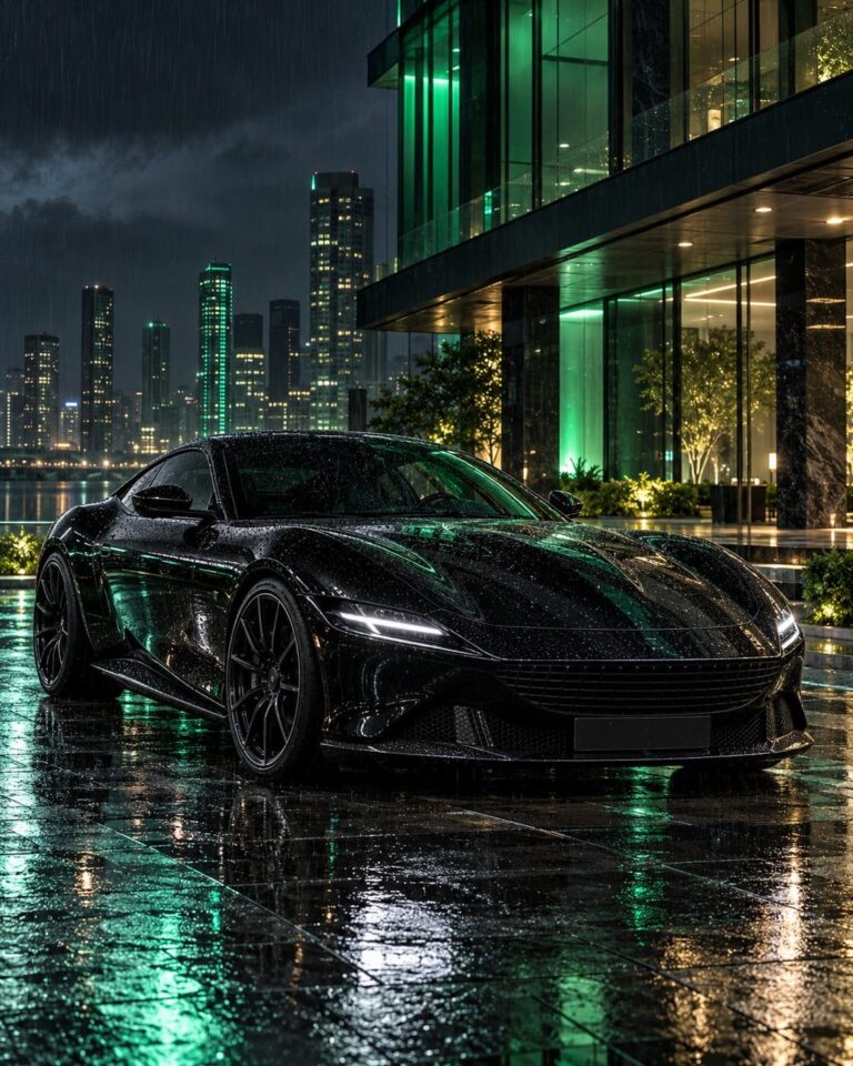 Fondos de pantalla ferrari negro lluvia