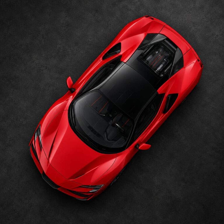 Fondos de pantalla ferrari rojo vista cenital