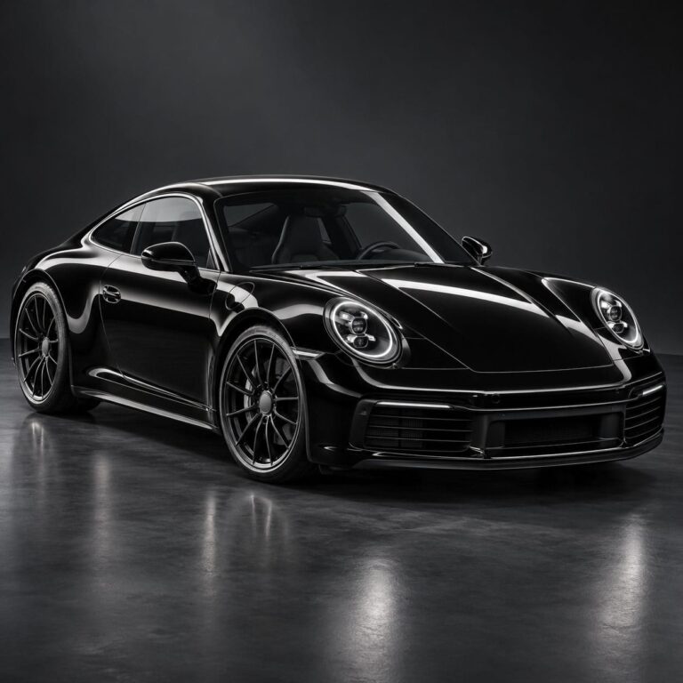 Fondos de pantalla porsche 911 negro en estudio