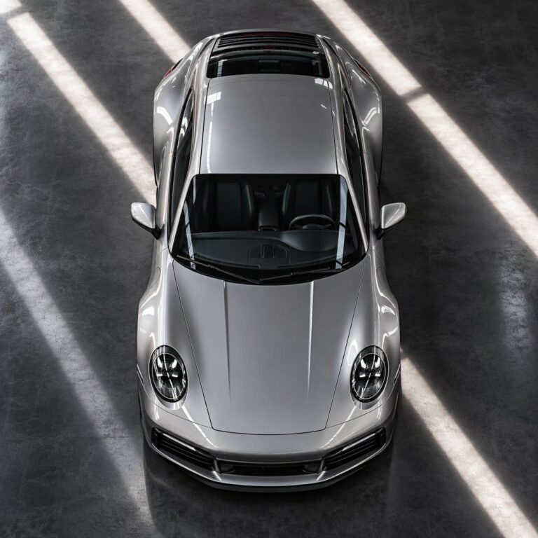 Fondos de pantalla porsche 911 plateado cenital