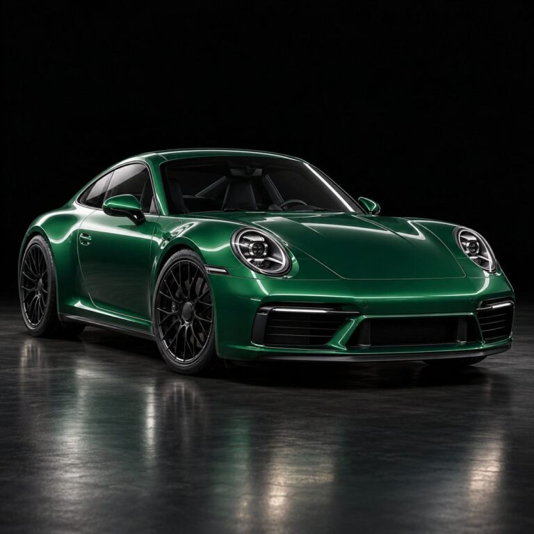 Fondos de pantalla porsche 911 verde estudio