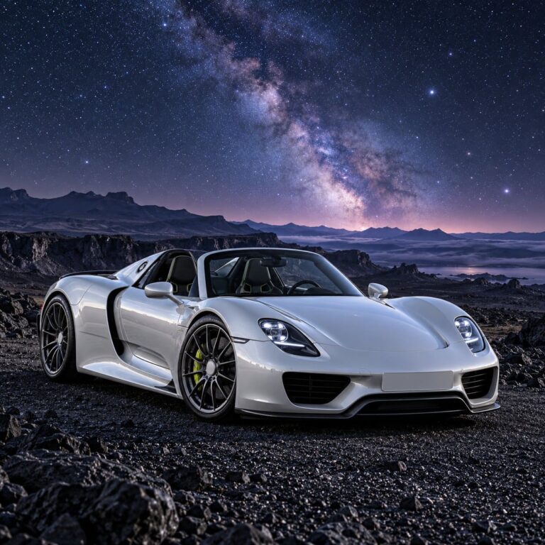 Fondos de pantalla porsche 918 spyder estrellas