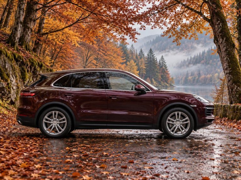 Fondos de pantalla porsche cayenne bosque otonal