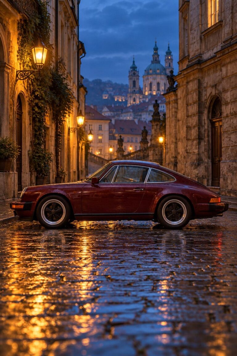 Fondos de pantalla porsche clasico ciudad lluviosa