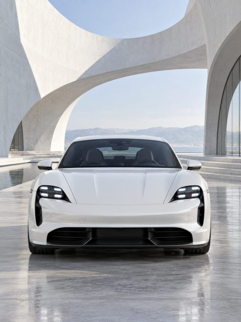 Fondos de pantalla porsche taycan arquitectura minimalista