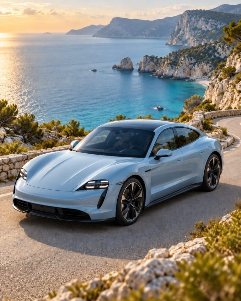 Fondos de pantalla porsche taycan junto al mar