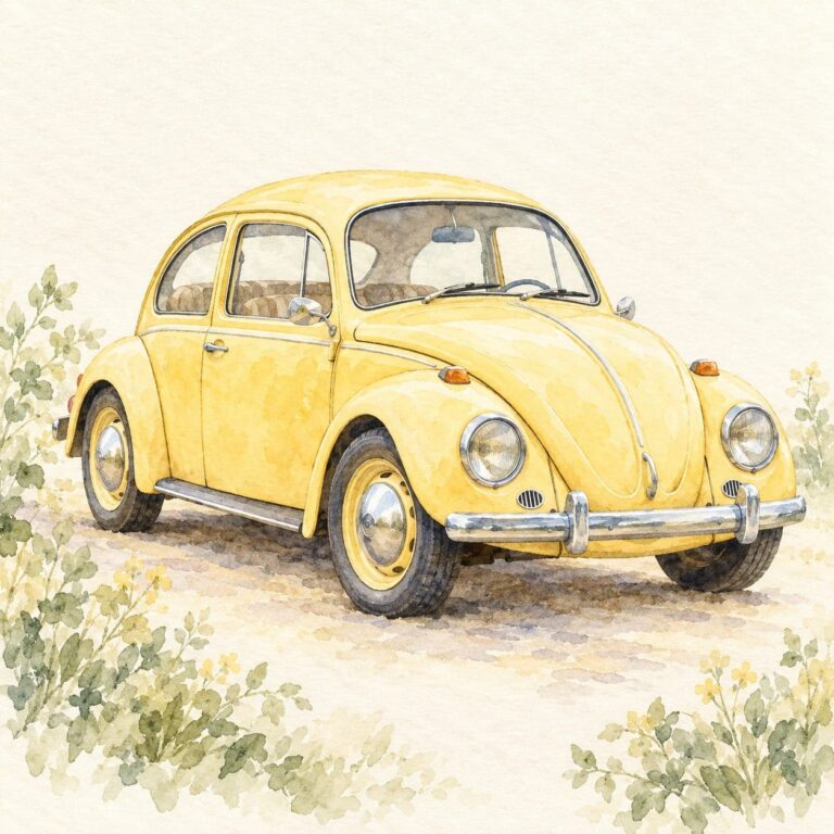 Fondos de pantalla volkswagen escarabajo acuarela