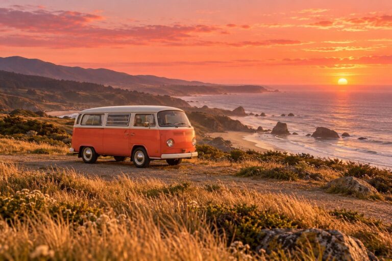 Fondos de pantalla volkswagen furgoneta costa