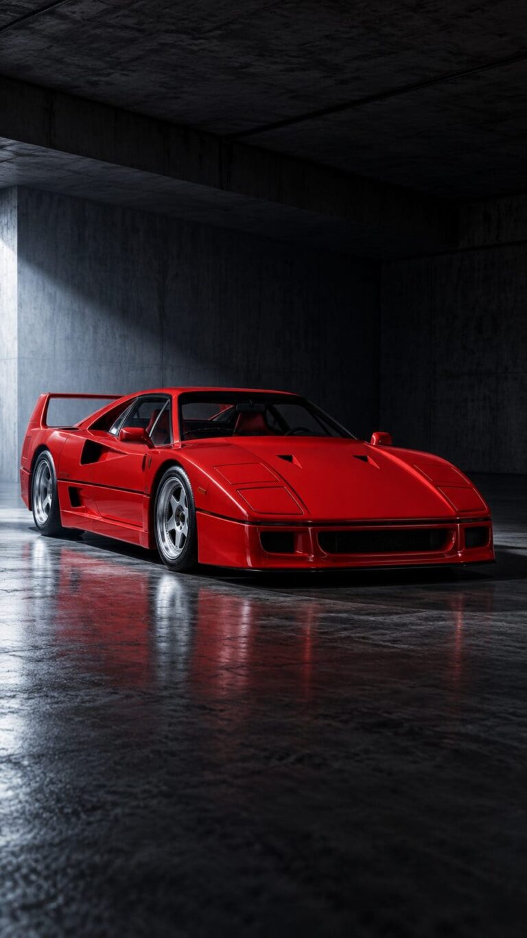 Fondos ferrari f40 rojo garaje