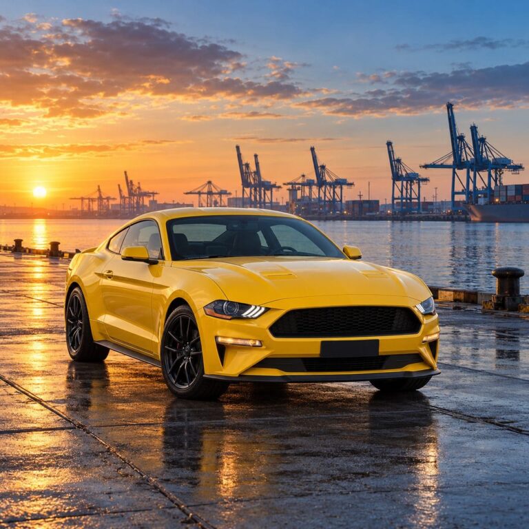 Mustang fondo de pantalla amarillo puerto