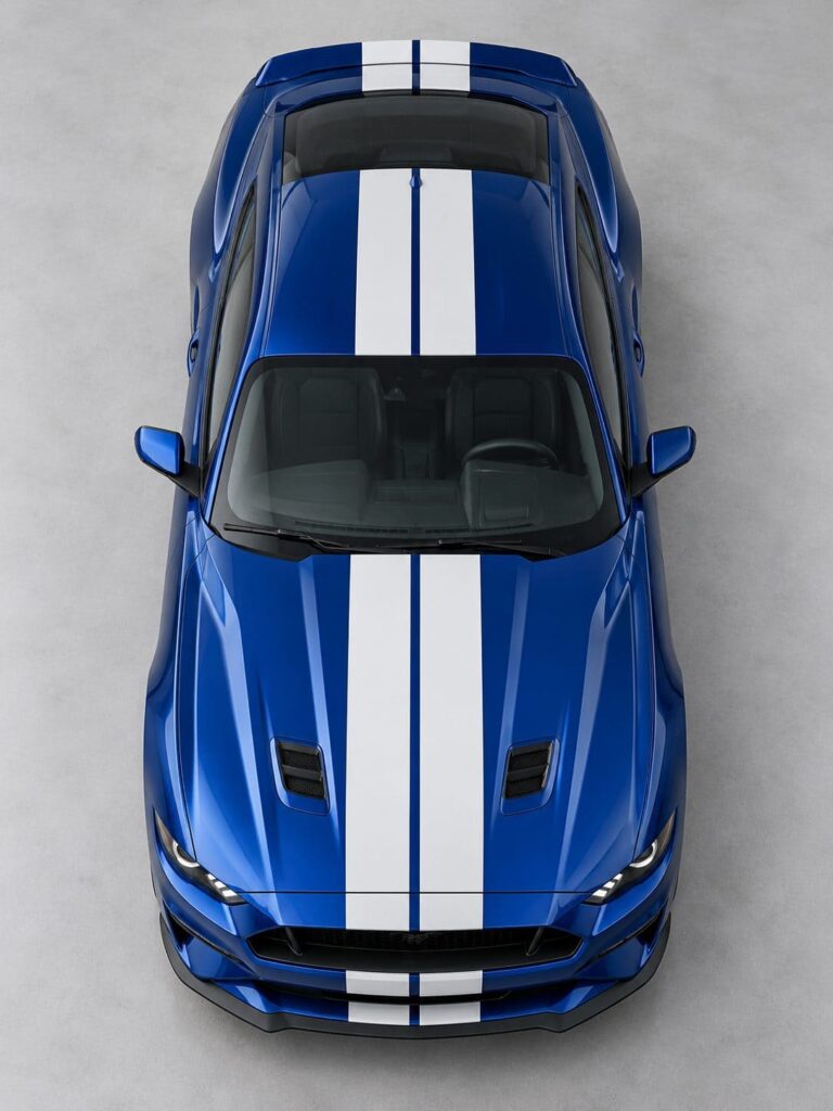 Mustang fondo de pantalla azul franjas estudio