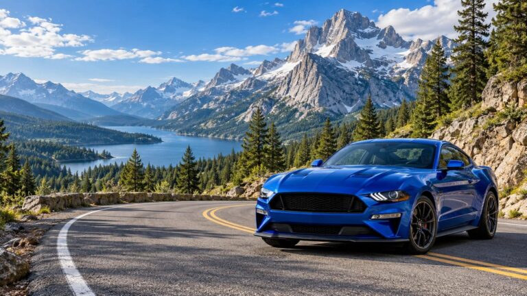 Mustang fondo de pantalla azul montana