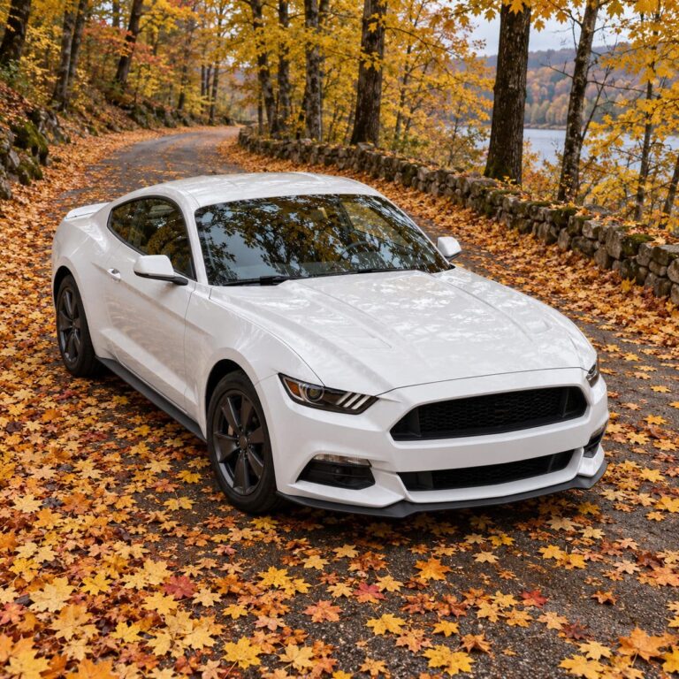 Mustang fondo de pantalla blanco otono