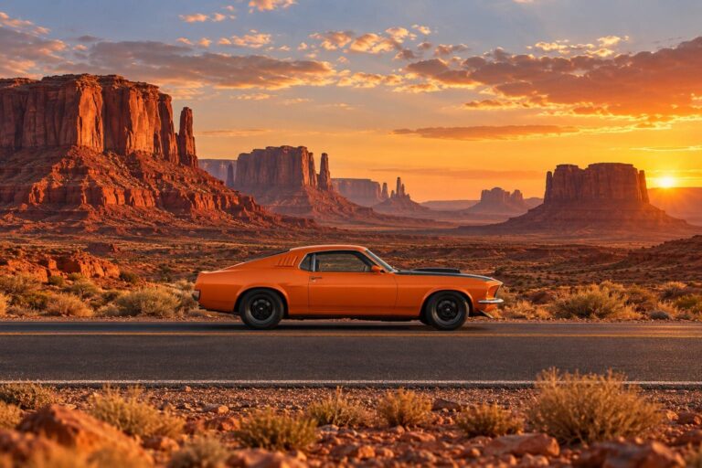 Mustang fondo de pantalla fastback naranja desierto