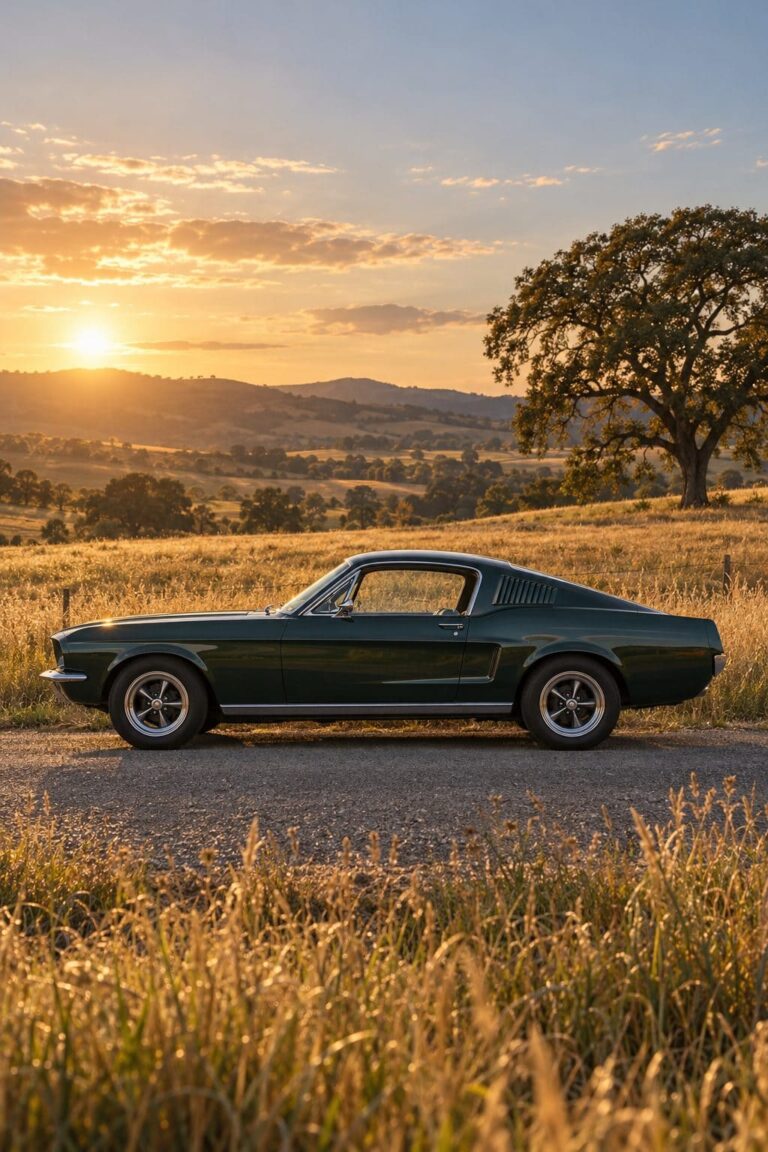 Mustang fondo de pantalla fastback verde campo