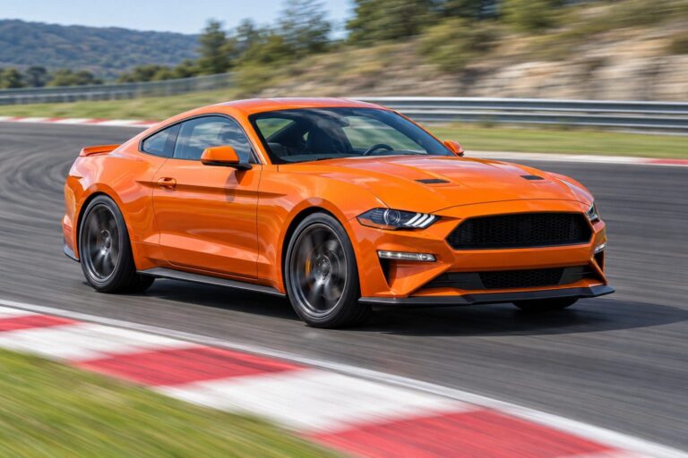 Mustang fondo de pantalla naranja circuito