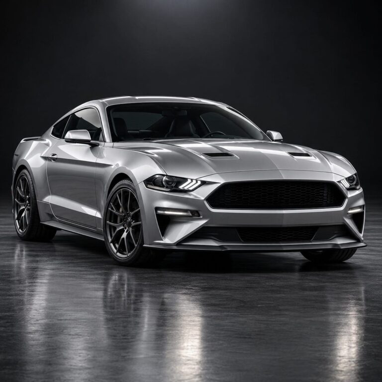 Mustang fondo de pantalla plateado estudio