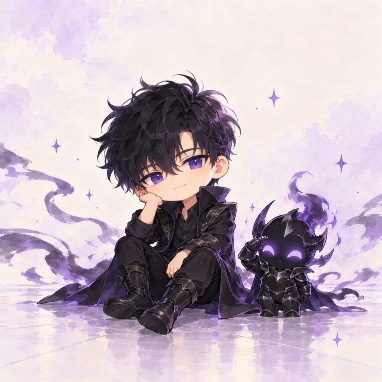Solo leveling fondo de pantalla jinwoo chibi