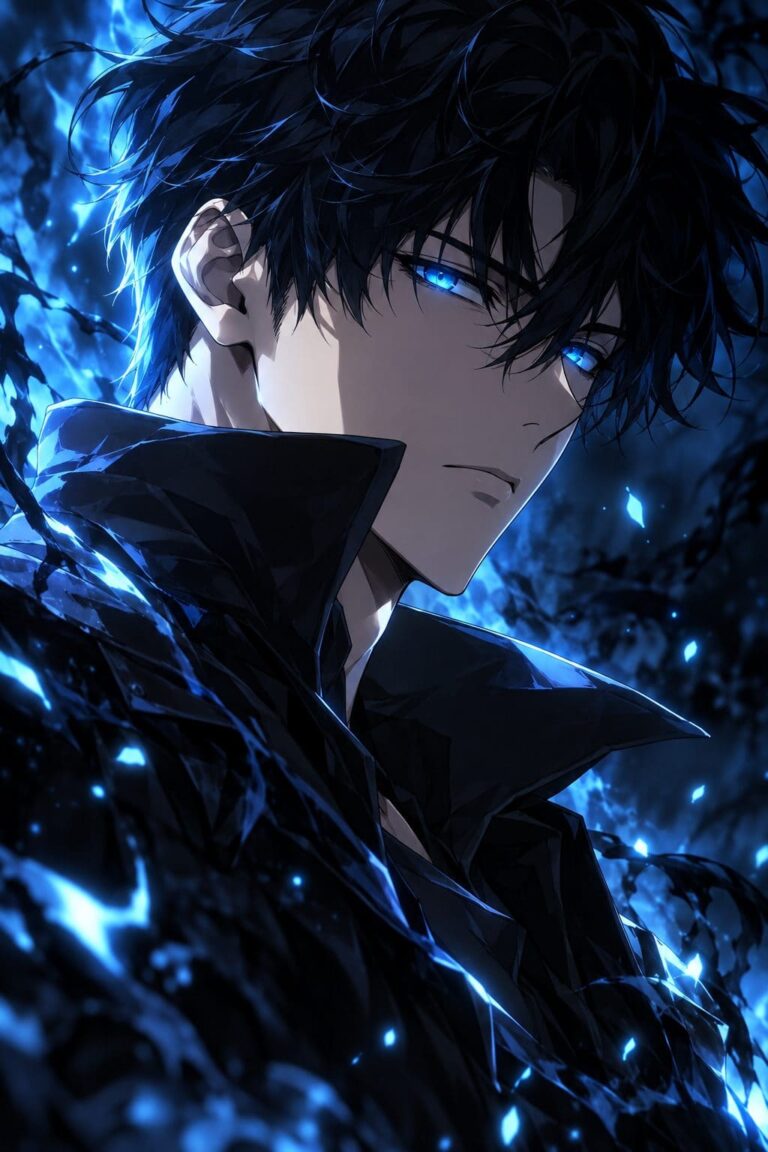 Solo leveling fondo de pantalla retrato azul